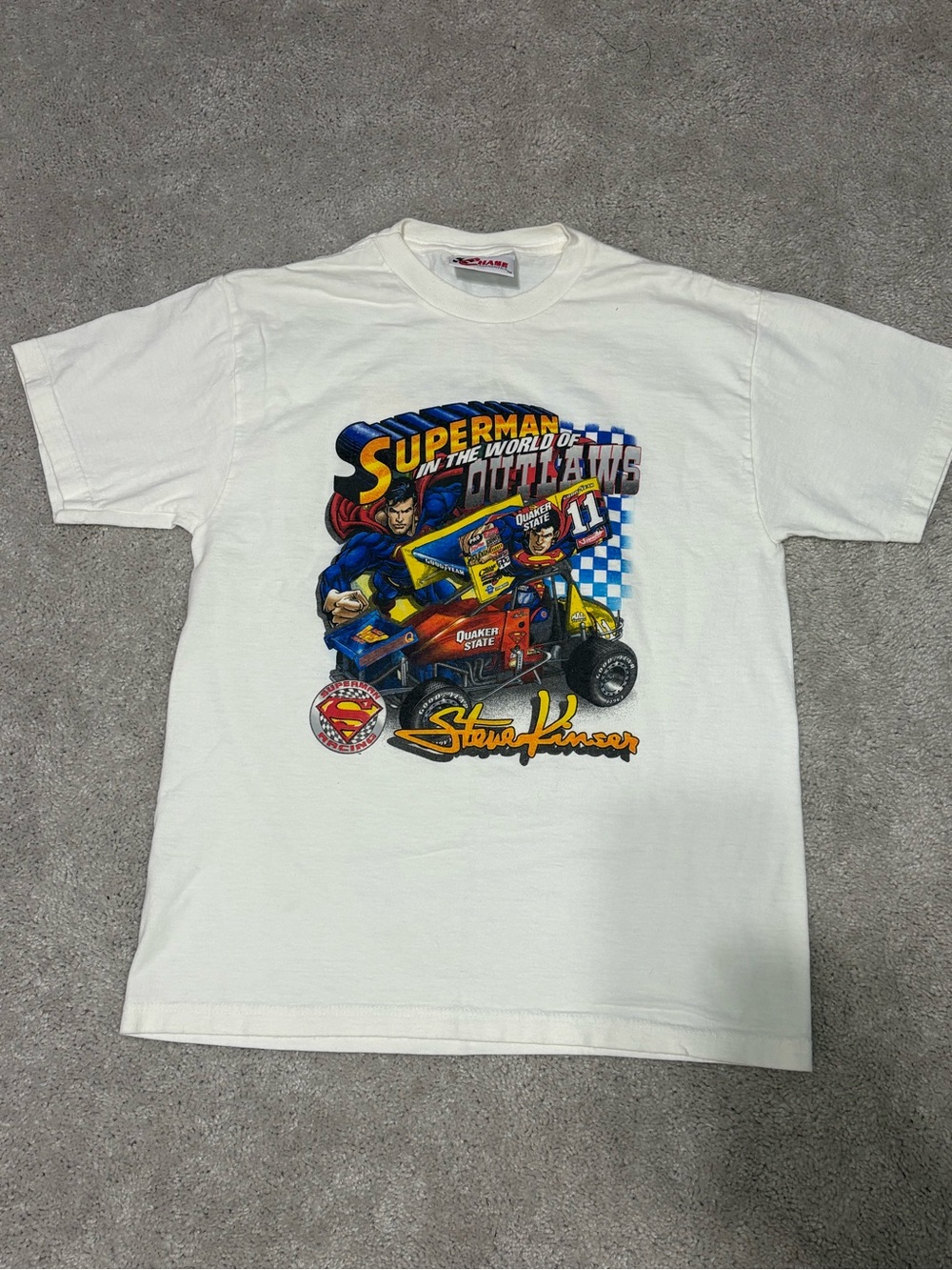 Superman Racing Graphic Tee - White